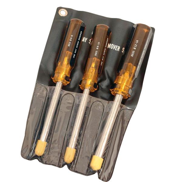 Jacknob 8905 One-Way Screw Remover 3Pk